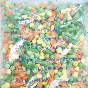Vegetales Mixtos Envasados al Vacío/ Estándar de Exportación, Vegetales Congelados en 4 Formas - Product Image 5