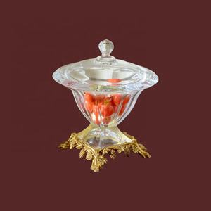 Arredamento <span class=keywords><strong>per</strong></span> la casa di cristallo di vetro barattolo di cibo <span class=keywords><strong>per</strong></span> frutta secca vasetti di vetro piatto con coperchi - Product Image 6