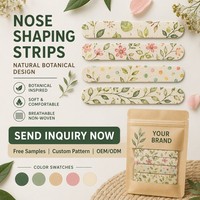 Bandelettes nasales souples 16D en fil à mémoire de forme, respectueuses de la peau, avec tissu respirant pour emballage sous marque privée