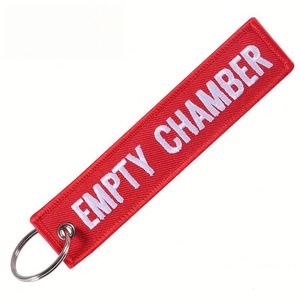 Porte-clés brodé Red EMPTY CHAMBER, cordon tactique de sécurité pour armes à feu, idéal pour le stand de tir, l'EDC <span class=keywords><strong>et</strong></span> les cadeaux promotionnels - Product Image 3