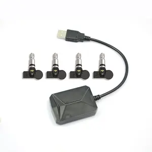Alarma de presión de neumáticos Porcsi, sistema de Monitor de presión de neumáticos de coche automático USB TPMS con sensor interno para navegación Android - Product Image 1