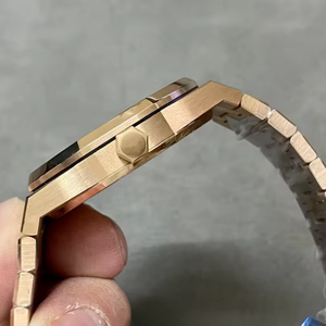 Montre mécanique automatique de luxe haut de gamme 15500, cadran bleu, bracelet 41 mm, haute résistance à l'eau, alarme, or rose, fabrication - Product Image 2