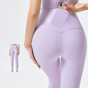 Leggings de yoga pour femmes en gros, effet seconde peau, taille haute, effet push-up, 46 couleurs, poche, séchage rapide, collants de sport, vêtements de yoga - Product Image 1