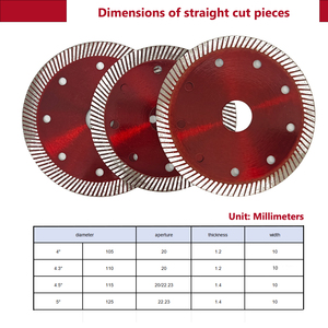 Lame de scie en porcelaine diamantée super mince de qualité industrielle de 4 pouces <span class=keywords><strong>Disque</strong></span> de coupe en céramique pour carreaux et coffret - Product Image 3