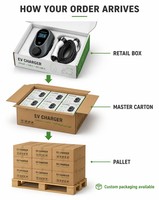 Borne de recharge murale pour VE, nouvelle, 7 kW, Type 1, Type 2, J1772, NACS, GBT, intelligente, OCPP, WiFi, RFID, écran LCD, minuterie, garage, personnalisable, OEM, vente en gros