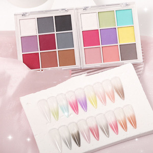 ผงสีเล็บออโรร่า 9 สี แบบไล่เฉดสี มุกประกายโครม สำหรับตกแต่งเล็บอะคริลิค - Product Image 4