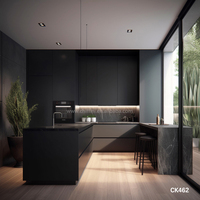 Modern Island Kitchen Designs Fournisseur complet d'armoires de cuisine en stratifié brillant