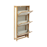 Meubles de maison modernes Armoire à chaussures en bois MDF autoportante Porte-chaussures d'entrée Organisateur de rangement