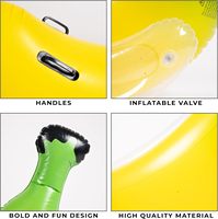 Bouée gonflable banane pour 1-2 personnes, jaune, pour piscine - Activités piscine et plage - Décoration de fête