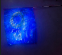 Kablosuz kontrol programlanmış P20 MM yüksek çözünürlüklü 3D etkisi boyutu TV gösterisi için özelleştirilmiş Led dans sahne bayrağı