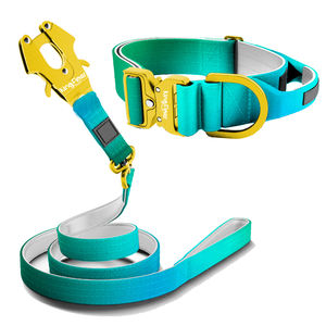 Set kerah dan tali anjing taktis mewah dapat diatur gradien kustom dengan Aksesori aluminium Taktisches Hundehalsband - Product Image 2