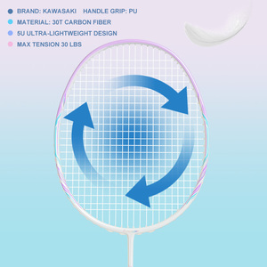 Raquette de <span class=keywords><strong>badminton</strong></span> en fibre de carbone légère de bonne qualité <span class=keywords><strong>Kawasaki</strong></span> Haute modularité Flexible 5U Raquette de <span class=keywords><strong>badminton</strong></span> - Product Image 2
