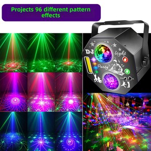 <span class=keywords><strong>Projecteur</strong></span> de Scène Laser LED 7-en-1 Mini Boule Magique 96 Motifs DJ Fête Alimenté par USB RVB/Blanc/<span class=keywords><strong>UV</strong></span> <span class=keywords><strong>Lumière</strong></span> <span class=keywords><strong>Noire</strong></span> - Product Image 4