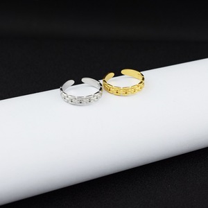 New Hot Selling Simple Niche Design Geometric <b>Ring</b> Light Luxury Vintage Style Unisex's Stainless Steel <b>Rings</b> Fashionable Jewelry - Product Image 4