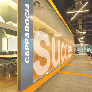 Custom Logo PVC auto-adesivo estático Cling fosco vidro filme removível janela colorida adesivos para decoração de porta do escritório - Product Image 2