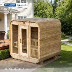 Wooden Outdoor Sauna, Built-in Steam Sauna, Modern Design Sauna Suitable for Outdoor and Indoor Use - Product Image 1