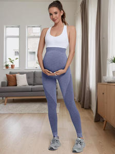 Leggings de Maternidad de Color Sólido, Cintura Alta Elástica, Ligeros, Transpirables, Casuales, con Soporte Abdominal, para <span class=keywords><strong>Yoga</strong></span>, Pilates y <span class=keywords><strong>Embarazo</strong></span> - Product Image 6