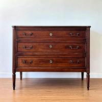 Commode en bois massif de style antique français, armoire de rangement vintage en bois, meubles de chambre à coucher