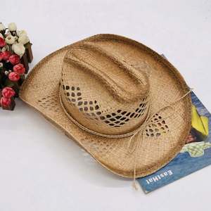 Sombrero de Vaquero de Paja de Poliéster Enrollable para Hombre, a la Moda, de Alta Calidad y Bajo Precio, con Logotipo Personalizado, para Viajes, Pesca y Deportes - Product Image 3