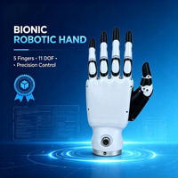 Nouvelle main robotique bionique à 5 doigts, 11 degrés de liberté, avec pince intelligente et pompe de boîte de vitesses pour l'automatisation industrielle, les tests en laboratoire, le tri et l'assemblage