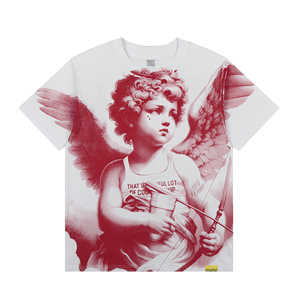 T-shirt d'été personnalisé pour <span class=keywords><strong>homme</strong></span>, 100% coton, anti-boulochage, tricoté, style Hip Hop Streetwear, à manches courtes, motif COUGH SYRUP Cupid <span class=keywords><strong>Tattoo</strong></span> - Product Image 3