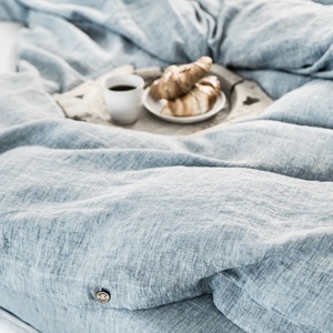 Ensemble de literie en lin pur 100 % personnalisé pour hôtel, housse de couette et draps de mariage – Vente en gros - Product Image 2