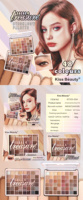 Pour Kiss Beauty Palette de fards à paupières professionnels 48 couleurs Logo personnalisé Marque privée Finition chatoyante Maquillage en poudre pour le visage et les yeux