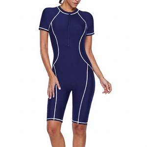 Maillot de bain une pièce pour femme, nouveau design, couleur unie, pour la compétition, avec service OEM, vêtements de sport, vêtements d'extérieur - Product Image 1