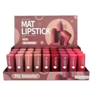 Cosméticos de Lápiz Labial de Alta Calidad al Por Mayor 2022 Brillo Labial en Crema Mate Rojo Sexy Lápiz Labial Impermeable para Dama - Product Image 3