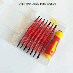 Kit de Herramientas de Reparación para Electricista Juego de Destornilladores Aislados Intercambiables de 1000V con Puntas Magnéticas Ranuradas y Torx - Product Image 5