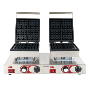 Nhà sản xuất bánh quế đôi nhà hàng sắt không dính Máy tròn thương mại máy làm bánh quế lớn dày thép không gỉ - Product Image 2