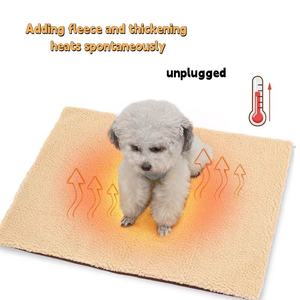 Tapis de chenil auto-chauffant pour chat et chien respirant doux agneau cachemire tapis chauffant chaud pour animaux de compagnie coussin de stockage de chaleur détachable pour animaux de compagnie - Product Image 5