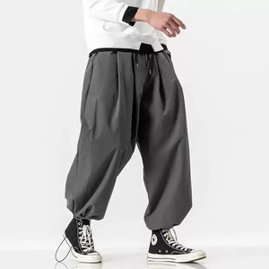 Pantalon ballon pour <span class=keywords><strong>homme</strong></span> style japonais, coupe ample, taille élastique, décontracté, jambe large, vintage, style City Boy, pantalon <span class=keywords><strong>de</strong></span> survêtement - Product Image 5