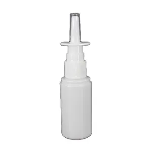 Produk Plastik Tetes Hidung Dapat Diisi dengan 30Ml Botol Semprot Hidung Layar PE Pompa Cetak Sprayer Kelas Medis PE
