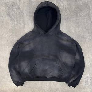 เสื้อฮู้ดผู้ชายโอเวอร์ไซส์โอเวอร์ไซส์ผ้าฝ้าย100% ลายสก๊อตคอตตอนปกแบบวินเทจโอเวอร์ไซส์งานตามสั่ง - Product Image 6