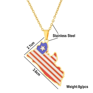 Collares de Acero Inoxidable con <span class=keywords><strong>Mapa</strong></span> Nacional de <span class=keywords><strong>Liberia</strong></span>, África Occidental, Joyería de Moda Impermeable, Venta al por Mayor para Hombres y Mujeres - Product Image 4