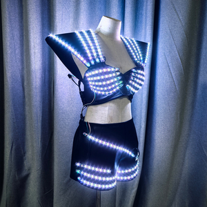 <span class=keywords><strong>Reggiseno</strong></span> a LED a colori per spettacoli teatrali di nozze festa da discoteca Costume da ballo Sexy da ballo <span class=keywords><strong>con</strong></span> gilet luminoso DJ Bar eventi cantante - Product Image 5
