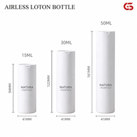 Flacon de crème pour le visage sans air à fond rotatif personnalisé de 15 ml, 30 ml, 50 ml, avec doublure remplaçable, flacon de soin de la peau avec logo