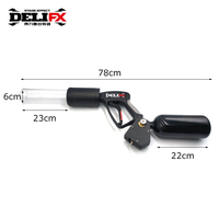 DELIFX Pistola Lanza Billetes de Diseño Moderno con Válvula de Cobre, Control Manual, Gas Nitrógeno, Lanza Camisetas de Peluche, Pistola de Regalo
