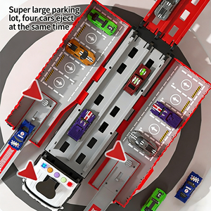 Yuglo Camión Contenedor con Pista de Deslizamiento Grande y Deformable, Garaje Plegable de Almacenamiento, Set de Juego Educativo para Coches - Product Image 5