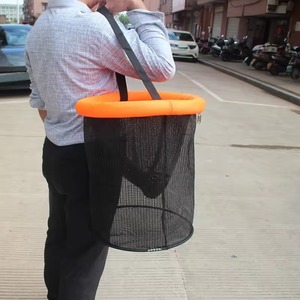 <span class=keywords><strong>Panier</strong></span> de pêche circulaire flottant, filet de pêche pliable en tissu maillé, portable, pour la protection des poissons en rivière et en mer - Product Image 3