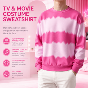 Sudadera <span class=keywords><strong>de</strong></span> Trabajo con Cuello Redondo, Tie-Dye, Manga Larga, Antibacteriana, Sin Costuras, con Degradado <span class=keywords><strong>de</strong></span> Color Sólido, para Minoristas y Cafeterías - Product Image 5