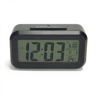 Reloj Despertador Digital Inteligente Portátil con Pantalla LCD, Silencioso, para Estudiantes, con Luz de Fondo, Calendario, Temperatura y Alarma Estándar