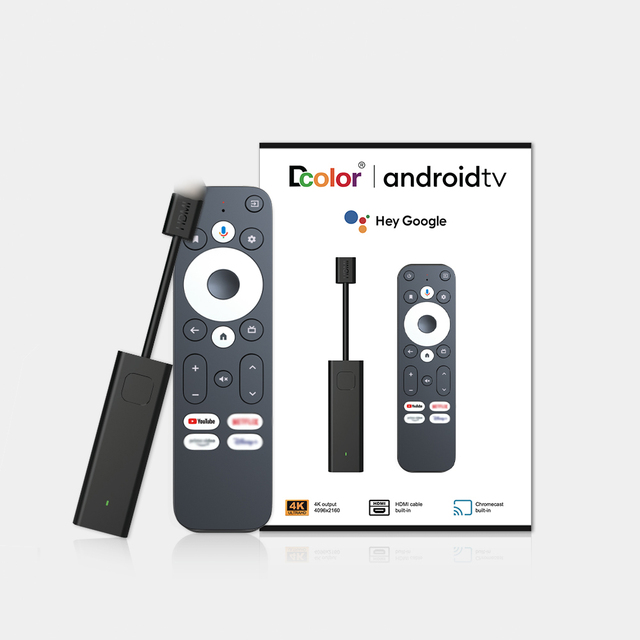 2026 Dcolor Gd1 4k Android Tv Stick for for Certified Android 14 TV BOX 4K 2GB 16GB Quad Core Smart TV Stick