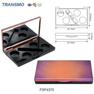 Palette de fards à paupières en gros, emballage personnalisé, palette de fards à paupières 4 couleurs avec miroir - Product Image 5