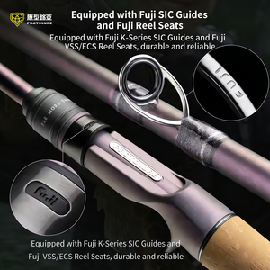 Canne à pêche spinning Ecooda Protolure DKP 1.93m-2.03m 1 section pour la pêche au bar en eau douce, canne à pêche pour poissons à bec courbé, gros poissons, moulinets de rivière - Product Image 3