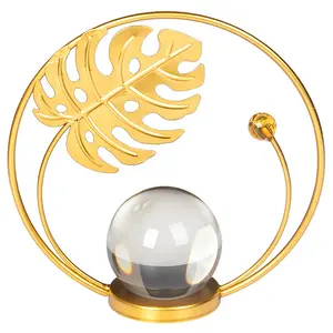 Bola de cristal de ferro para decoração nórdica, enfeites de bola de cristal de ferro de metal, artesanato criativo, acessórios de decoração de casa