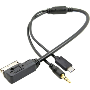 Ventas al por mayor personalizado <span class=keywords><strong>AMI</strong></span> MDI a tipo <span class=keywords><strong>C</strong></span> estéreo 3,5mm macho AUX Audio adaptador Cable reemplazo para coche VW Audi 2014 A4 A6 Q5 Q7 - Product Image 6