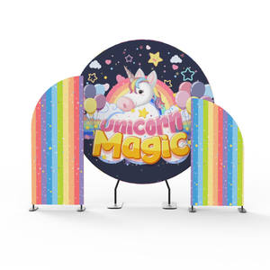 जन्मदिन की प्रदर्शनियों के लिए अनुकूलित सुंदर रंगीन मेहराब पृष्ठभूमि 230 जी बुनाई के लिए अनुकूलित सुंदर रंग आर्क पृष्ठभूमि - Product Image 5