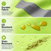 Veste de travail réfléchissante double face en Oxford 150D avec revêtement PVC vert vif pour l'entretien routier, logo et couleur personnalisés